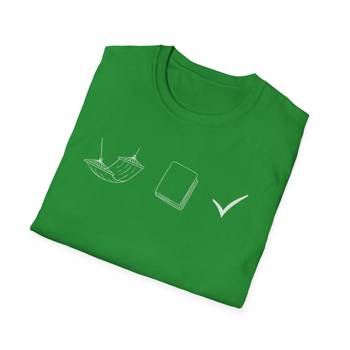 Hammock, Book, Check T-Shirt