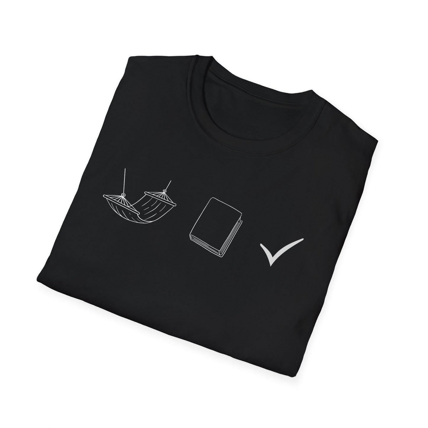 Hammock, Book, Check T-Shirt