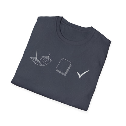 Hammock, Book, Check T-Shirt